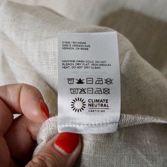 NEW Reformation Silas Linen Skirt - Size 4 Oatmeal - Picture 8 of 10